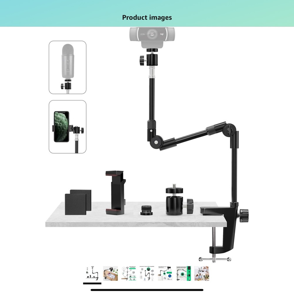Webcam stand camera mount